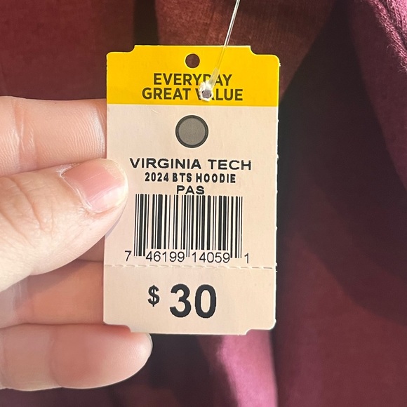 Virgins tech‎ Hokies burgundy unisex sweatshirts hoodies size L, XXL, Small NWT - Picture 2 of 7